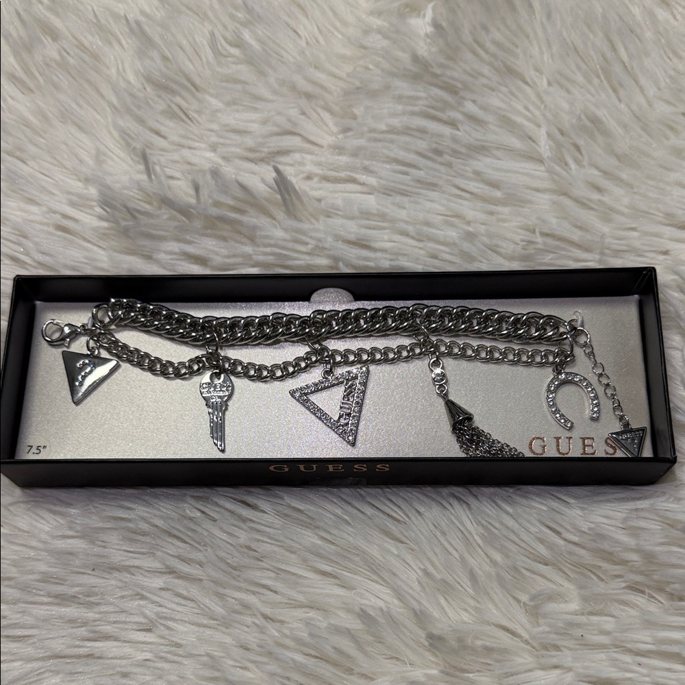 Guess Silver Charm Bracelet